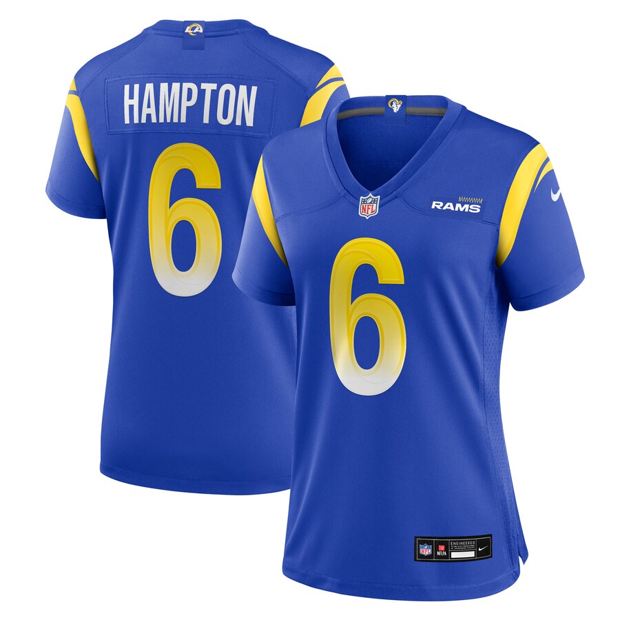 Women's Los Angeles Rams Nick Hampton Nike Royal Team Game Jersey