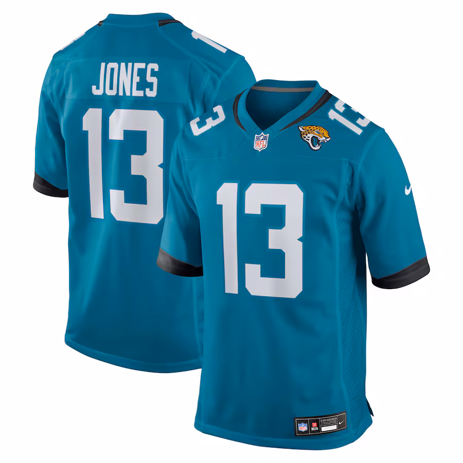 Men's Jacksonville Jaguars Tim Jones Nike Teal Team Game Jersey