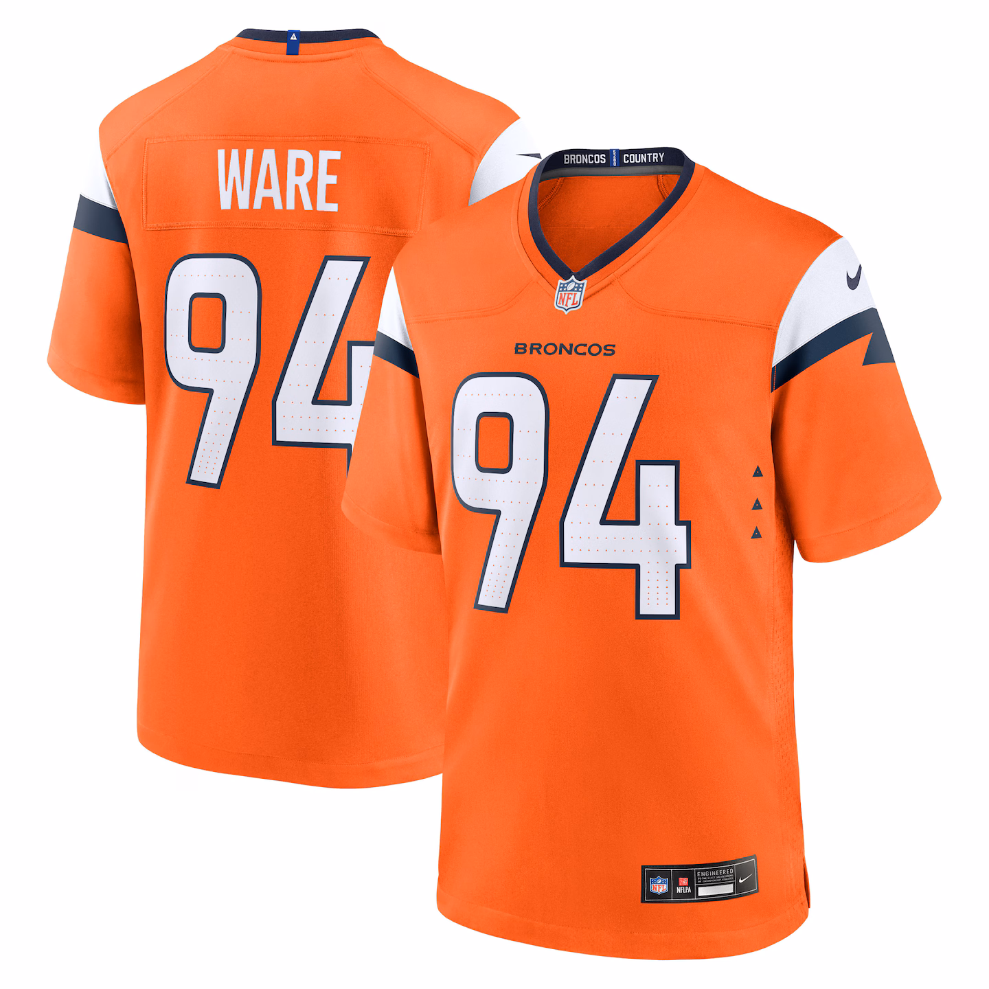 Men's Denver Broncos DeMarcus Ware Nike Orange Team Retired Game Jersey