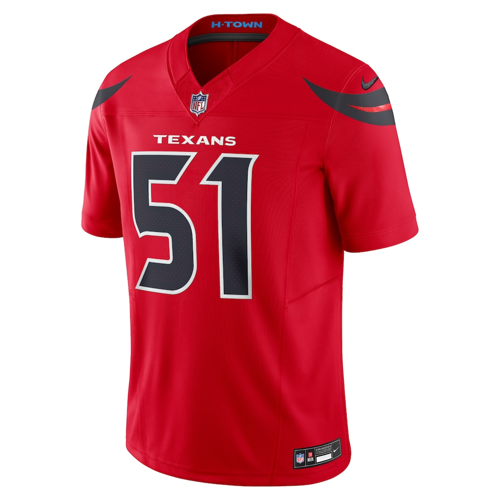 Men's Houston Texans Will Anderson Jr. Nike Red Vapor F.U.S.E. Stitched Limited Jersey