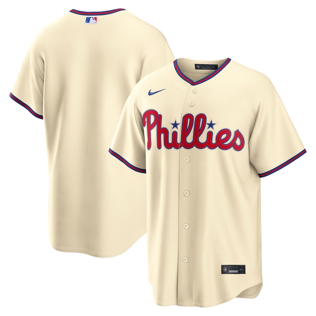 Men's Philadelphia Phillies Nike Cream Alternate Replica Jersey