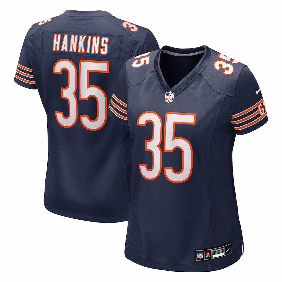 Women's Chicago Bears Deion Hankins Nike Navy Team Game Jersey