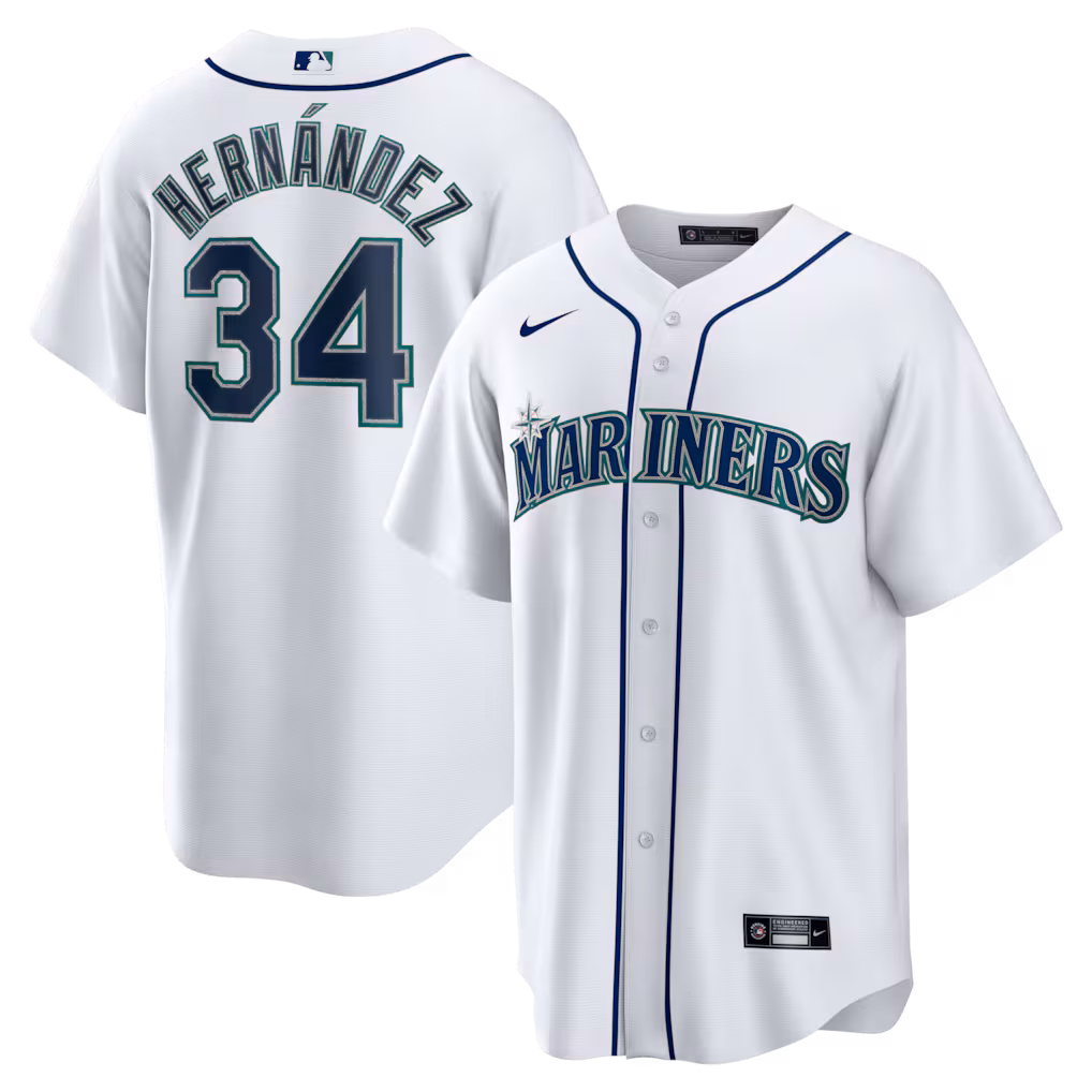 Men's Seattle Mariners Felix Hernandez Nike White Home Retired Player Replica Jersey