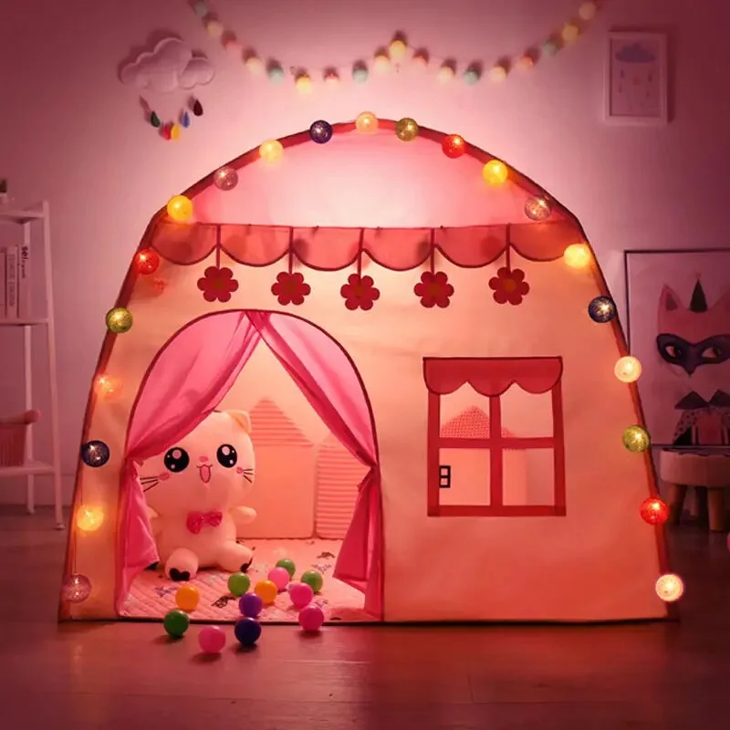 Kids Tent Pink Blue Kids Play House Children Indoor Outdoor Toy House Portable Baby Play House Children Tent Teepee Tent Enfant pink - Curated Treasures Market