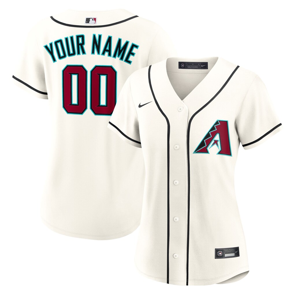 Women's  Arizona Diamondbacks  Nike Cream Home Custom Replica 2.0 Jersey