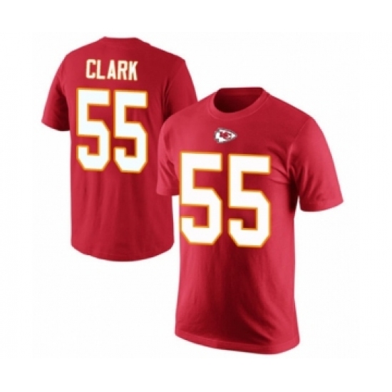 Football Men's Kansas City Chiefs #55 Frank Clark Red Rush Pride Name & Number T-Shirt