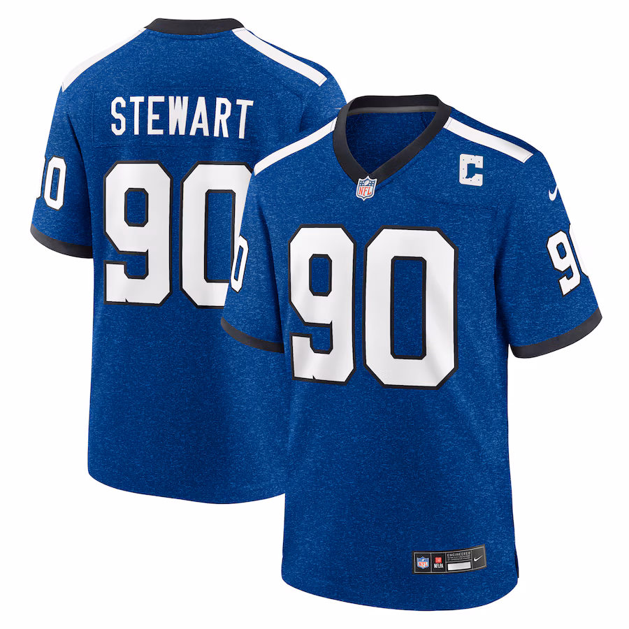 Men's Indianapolis Colts Grover Stewart Nike Blue Alternate Game Jersey