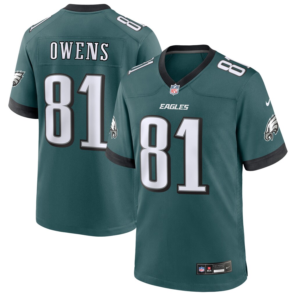 Men's Philadelphia Eagles Terrell Owens Nike Midnight Green Team Retired Player Game Jersey