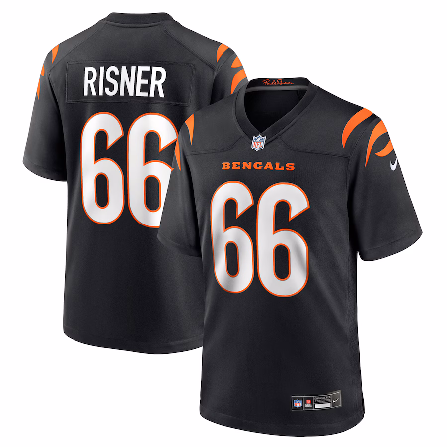 Men's Cincinnati Bengals Dalton Risner Nike Black Team Game Jersey