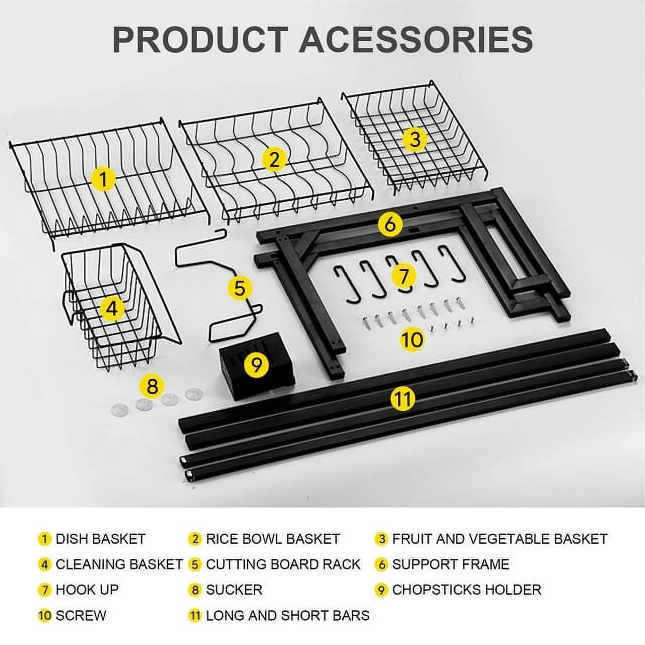 Over The Sink Dish Drying Rack, Large Stainless Steel Drainage Rack 2 Tier Dish Drainer Kitchen Count Organization and Storage 33.4 Inch - Curated Treasures Market