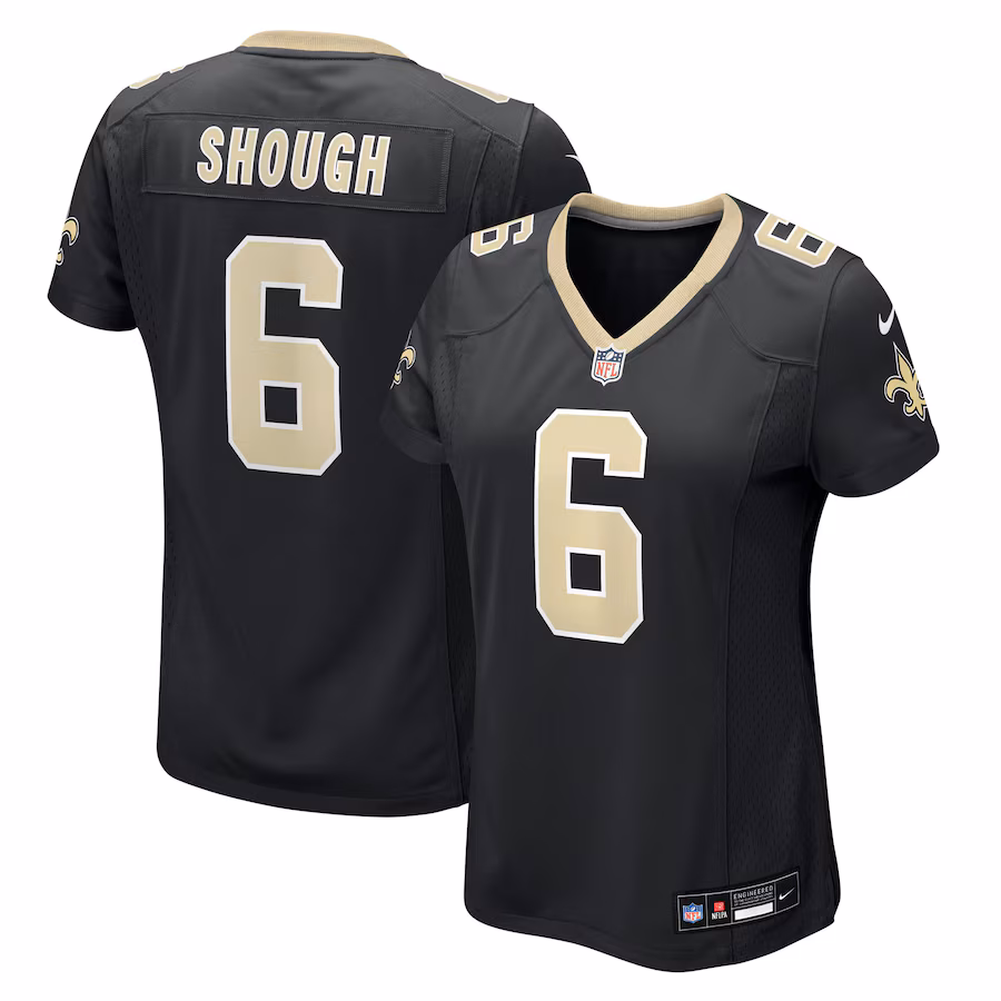 Women's New Orleans Saints Tyler Shough Nike Black Game Jersey