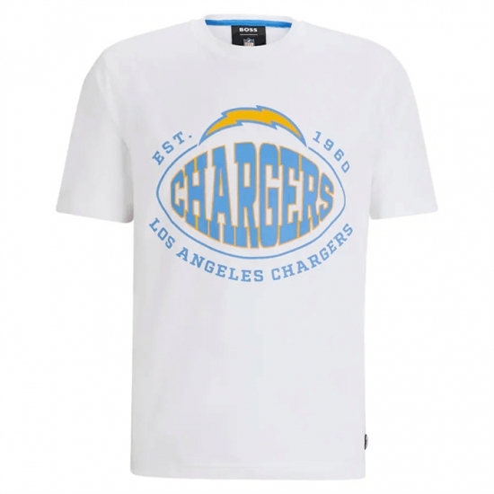 Men's Los Angeles Chargers White BOSS X Trap T Shirt