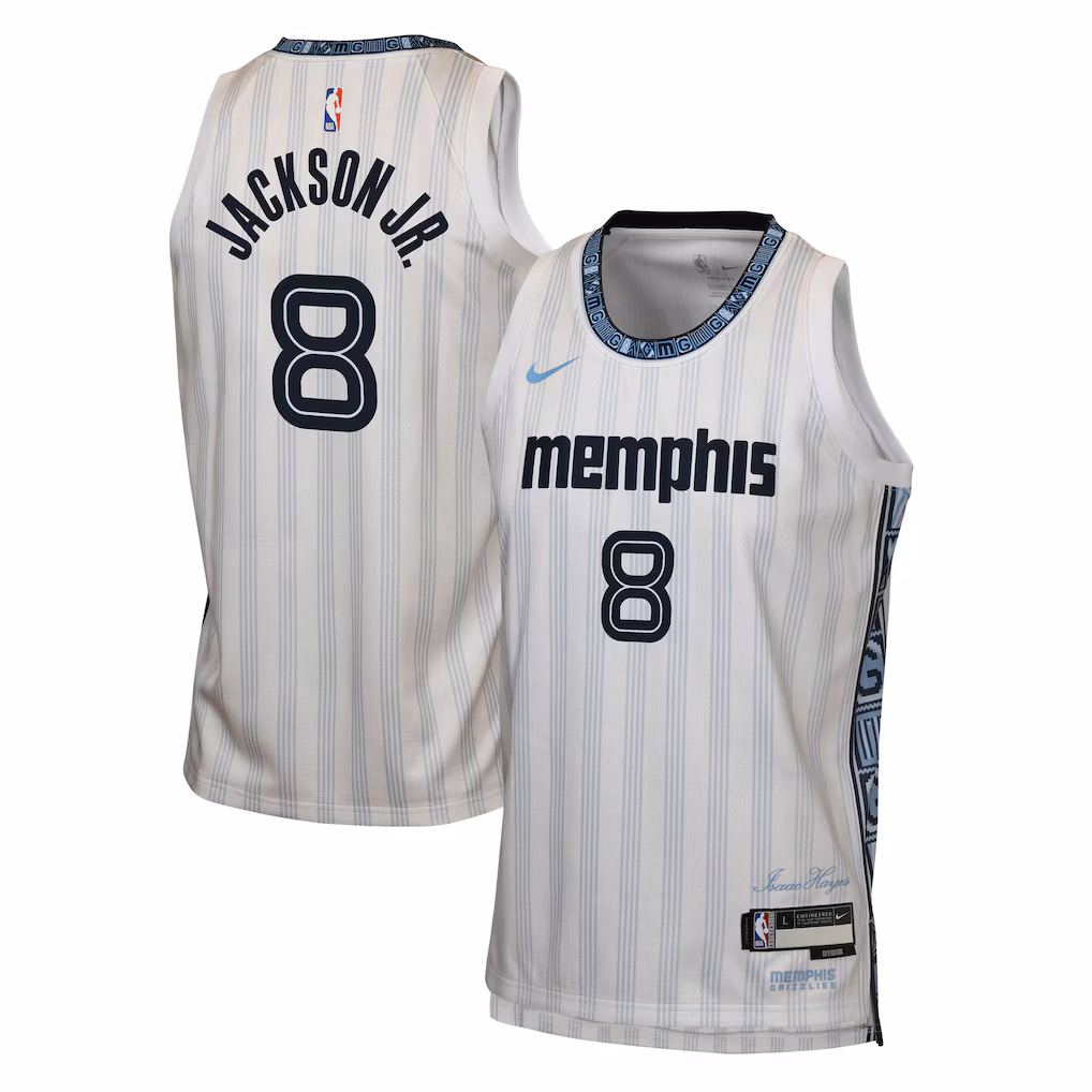 Youth Memphis Grizzlies Jaren Jackson Jr. Nike White 2025/26 City Edition Swingman Jersey