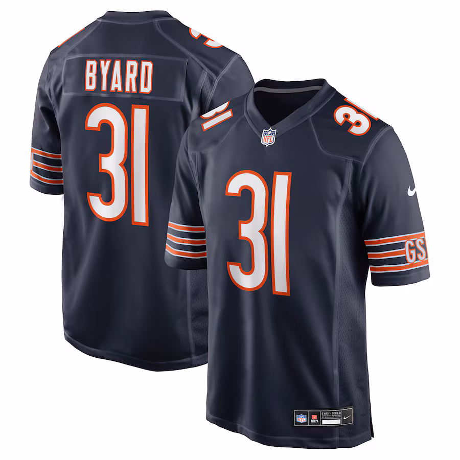 Men's Chicago Bears Kevin Byard Nike Navy Team Game Jersey