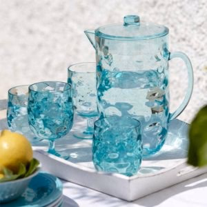 Wine Glass Moon �?Turquoise, 6pcs