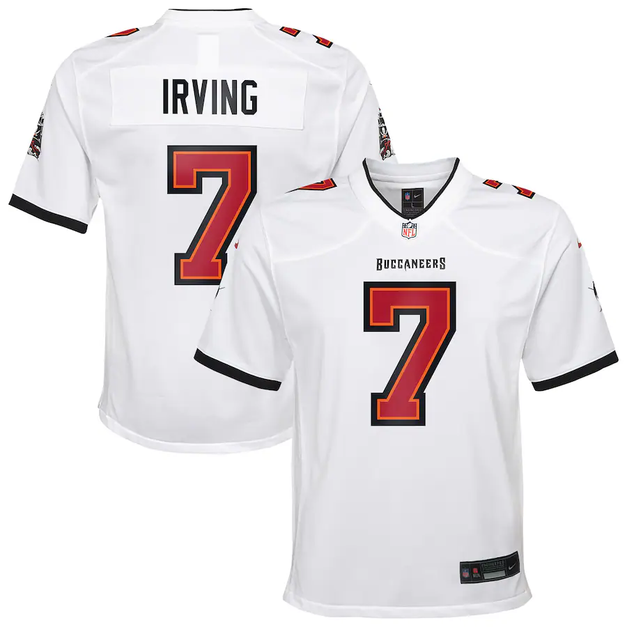 Youth Tampa Bay Buccaneers Bucky Irving Nike White White Game Jersey