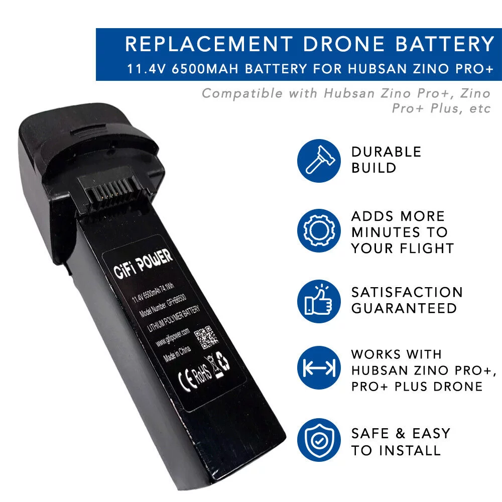 ?MaximalPower 11.4V 6500mAh Battery for Hubsan Zino Pro+, Zino Pro+ Plus Drone (1 Pack) - Curated Treasures Market