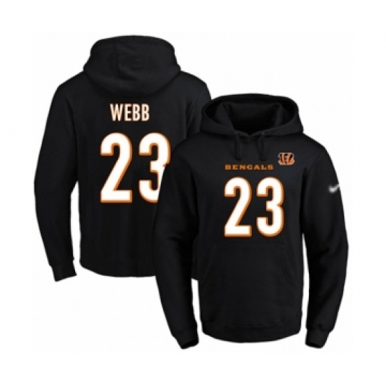 Football Men's Cincinnati Bengals #23 B.W. Webb Black Name & Number Pullover Hoodie