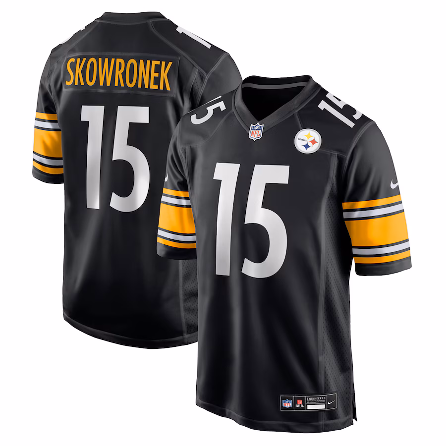 Men's Pittsburgh Steelers Ben Skowronek Nike Black Team Game Jersey