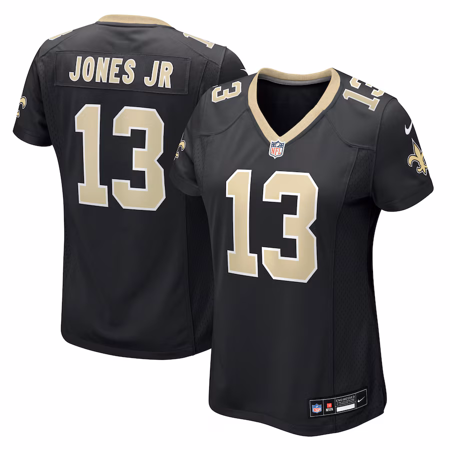 Women's New Orleans Saints Velus Jones Jr. Nike Black Team Game Jersey
