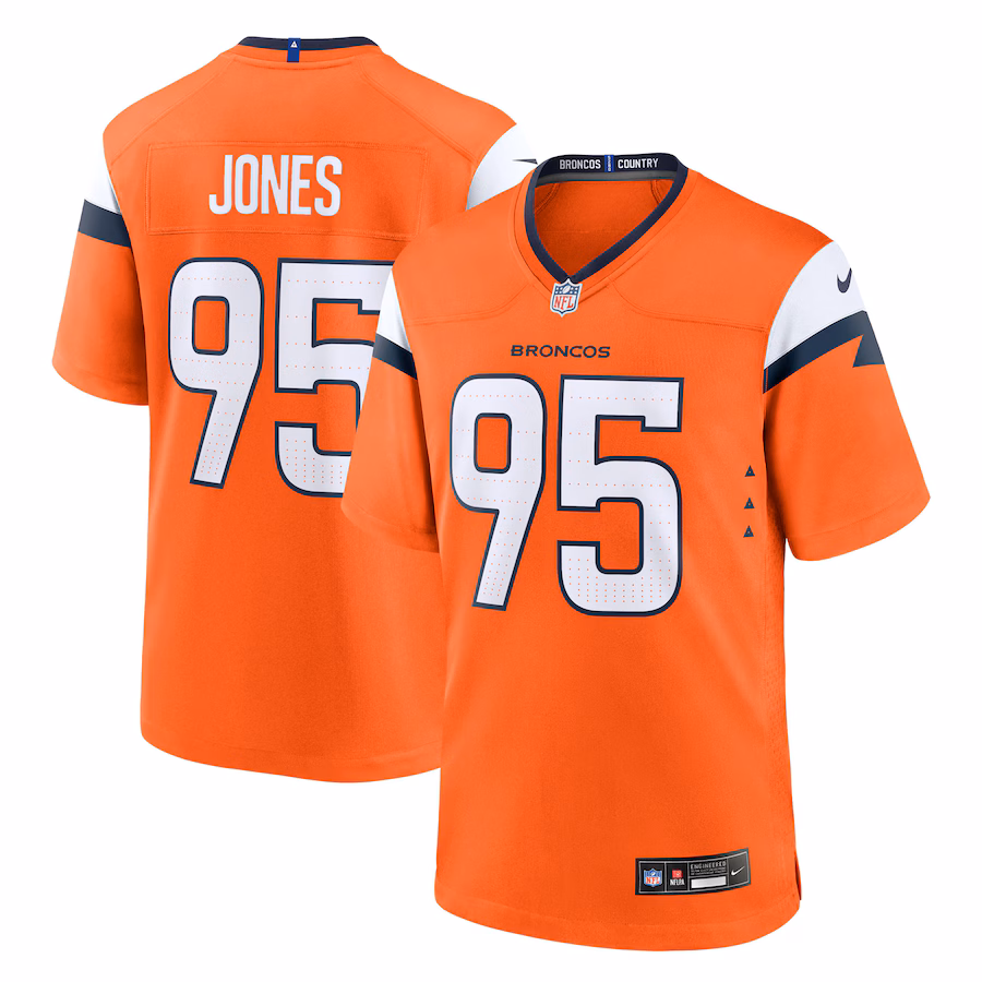 Men's Denver Broncos Sai'vion Jones Nike Orange Team Game Jersey