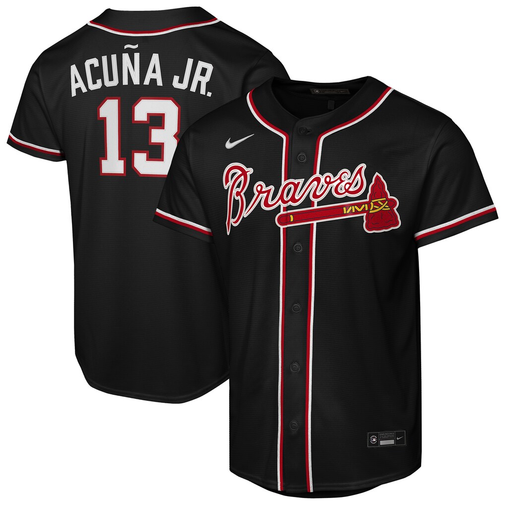 Youth Atlanta Braves Ronald Acuña Jr. Nike Black Fashion Replica Player Jersey
