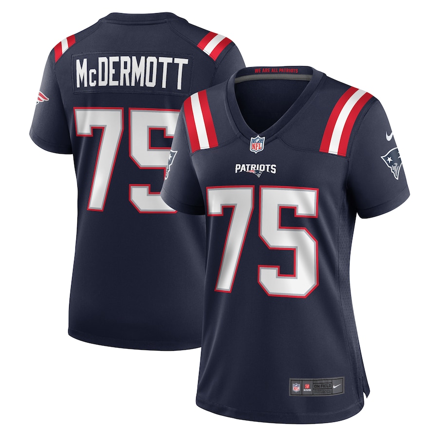 Women's New England Patriots Conor McDermott Nike Navy Game Jersey