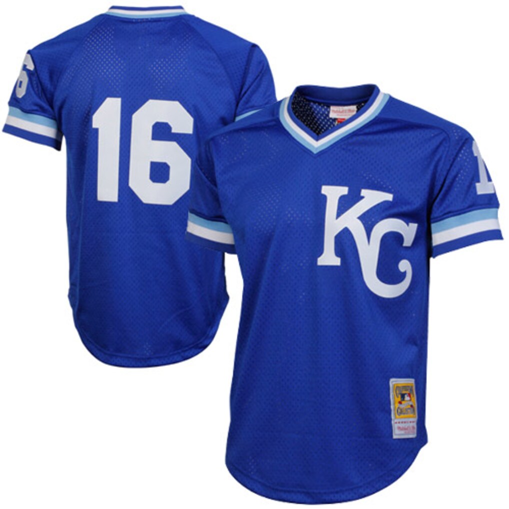 Men's Kansas City Royals Bo Jackson Mitchell & Ness Royal Authentic Batting Practice Jersey