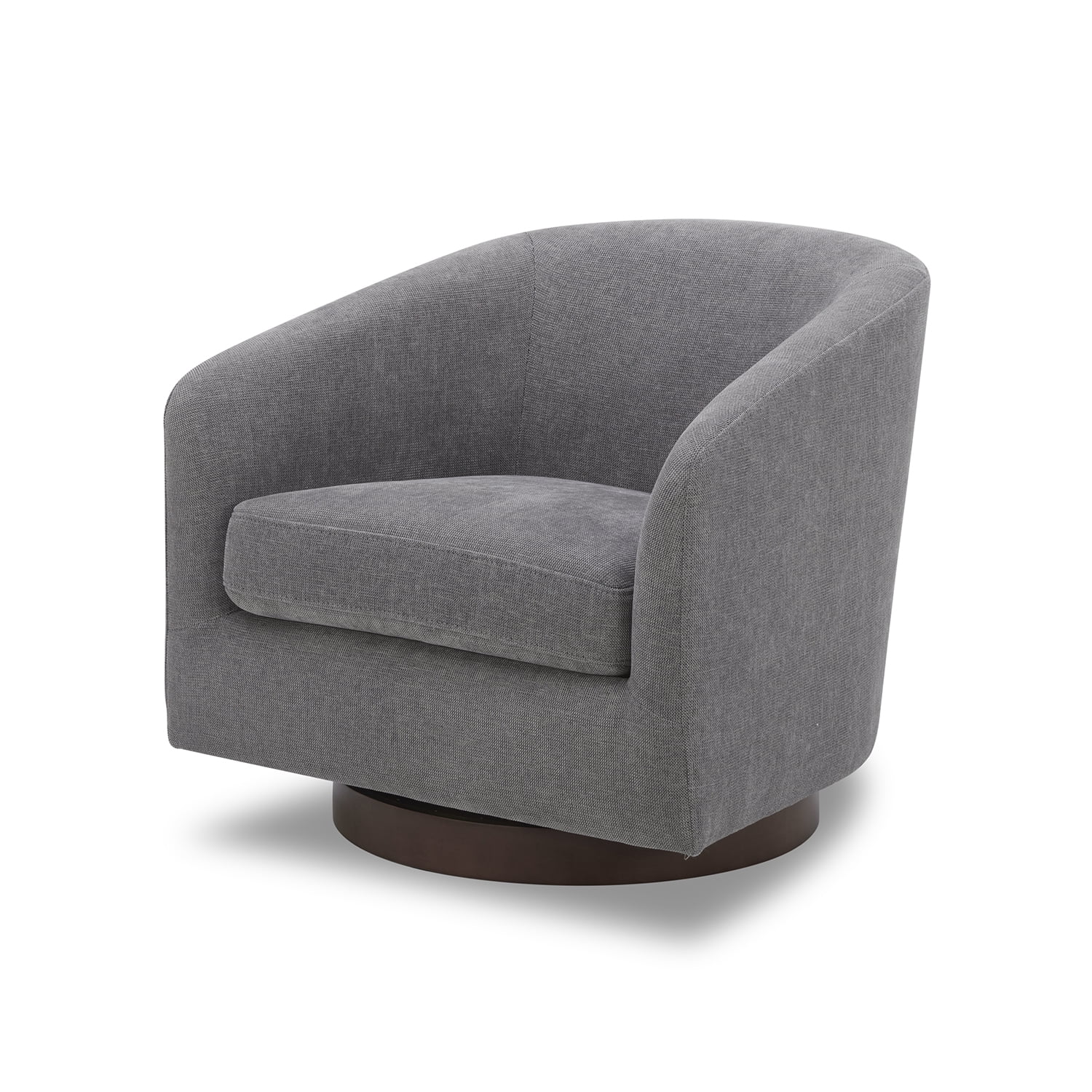Better Homes & Gardens Bradford Wooden Base Modern Swivel Chair, Gray - Curated Treasures Market