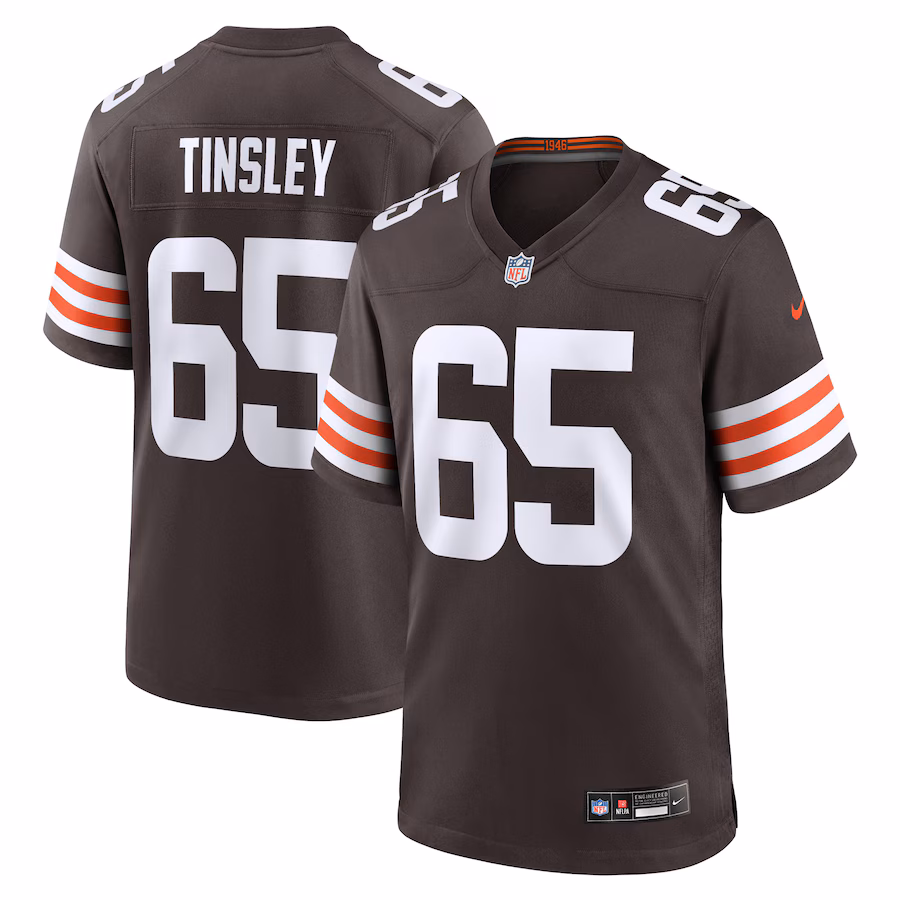 Men's Cleveland Browns Dartanyan Tinsley Nike Brown Team Game Jersey