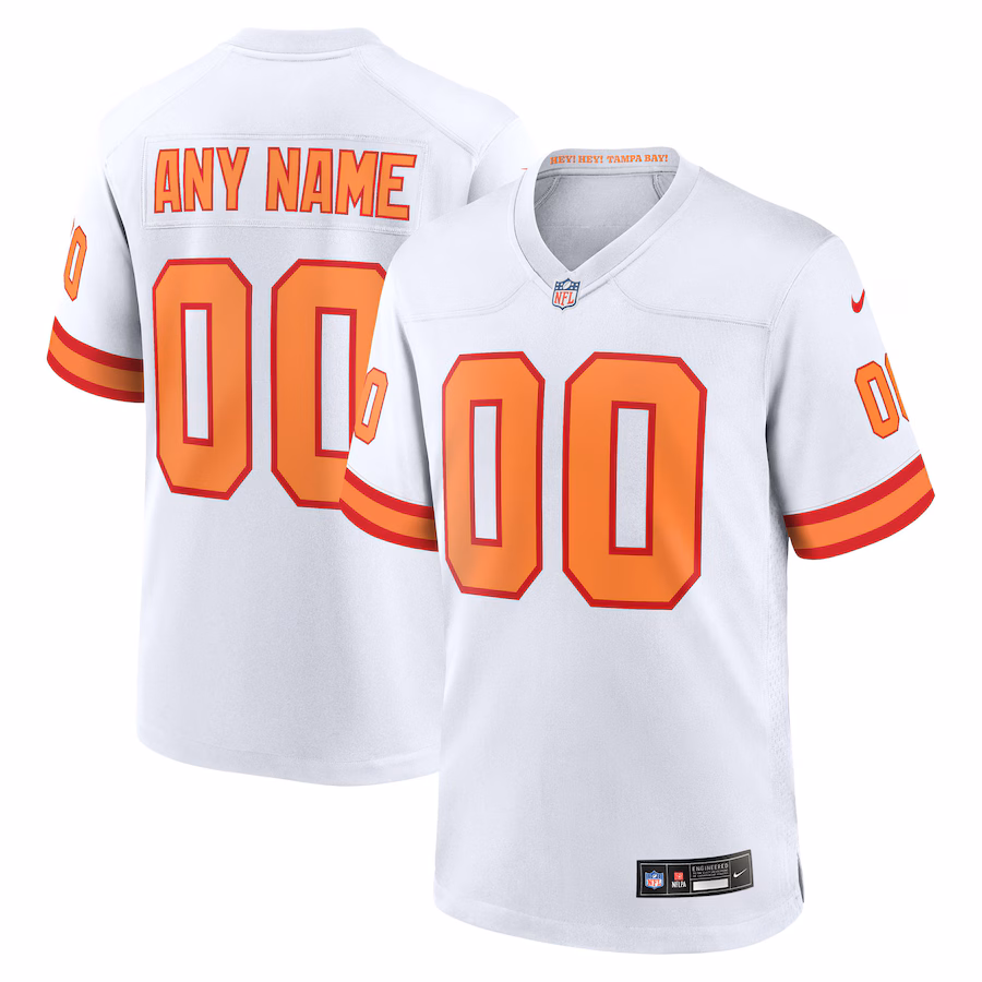 Youth '76 Tampa Bay Buccaneers Nike White 50th Season Custom Game Jersey