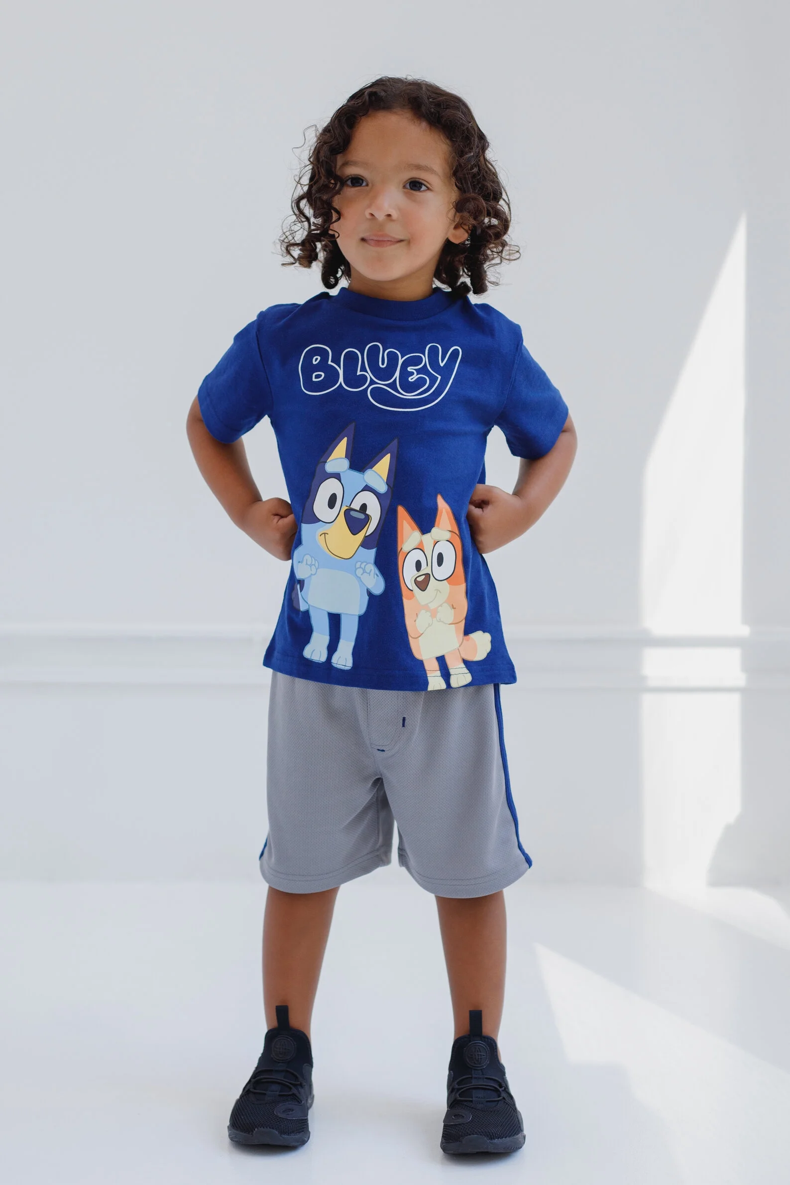 Bluey Bingo Little Boys T-Shirt and Mesh Shorts Outfit Set Infant to Little Kid - Curated Treasures Market