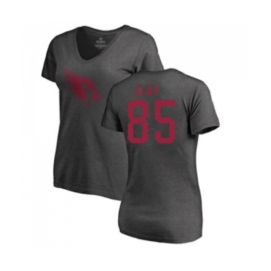 Football Women's Arizona Cardinals #85 Charles Clay Ash One Color T-Shirt