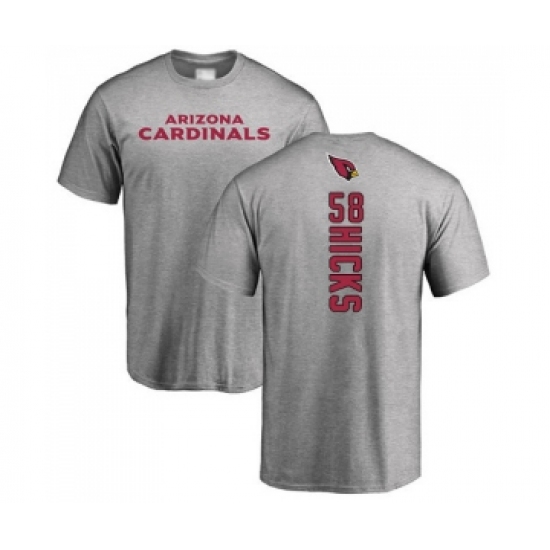 Football Arizona Cardinals #58 Jordan Hicks Ash Backer T-Shirt