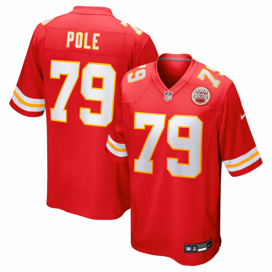 Men's Kansas City Chiefs Esa Pole Nike Red Team Game Jersey