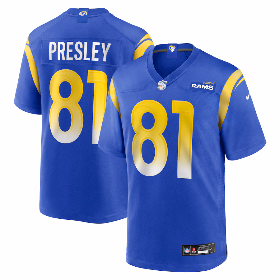 Men's Los Angeles Rams Brennan Presley Nike Royal Team Game Jersey