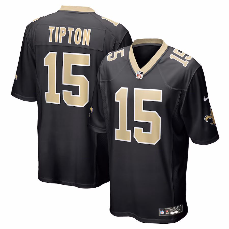 Men's New Orleans Saints Mason Tipton Nike Black Team Game Jersey