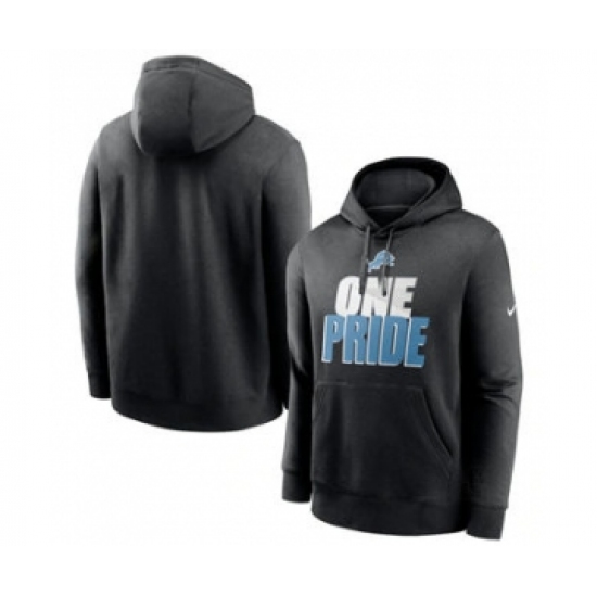 Men's Detroit Lions Black Fan Gear Local Club Pullover Hoodie