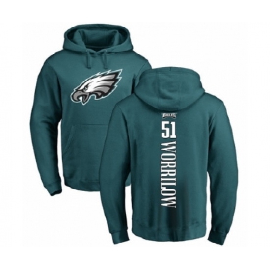 Philadelphia Eagles #51 Paul Worrilow Green Backer Pullover Hoodie