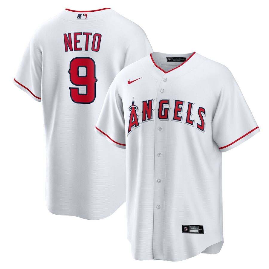 Youth Los Angeles Angels Zach Neto Nike White Home Replica Jersey