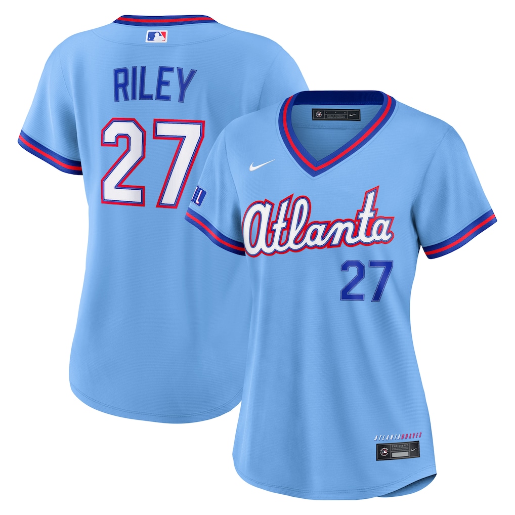 Women's Atlanta Braves Austin Riley Nike Powder Blue 2026 City Connect Stadium Jersey