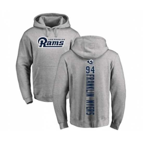 Football Los Angeles Rams #94 John Franklin-Myers Ash Backer Pullover Hoodie