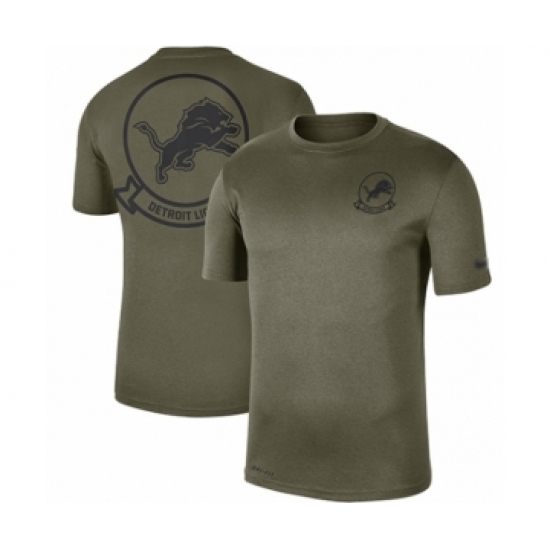 Football Men's Detroit Lions Olive 2019 Salute to Service Sideline Seal Legend Performance T-Shirt