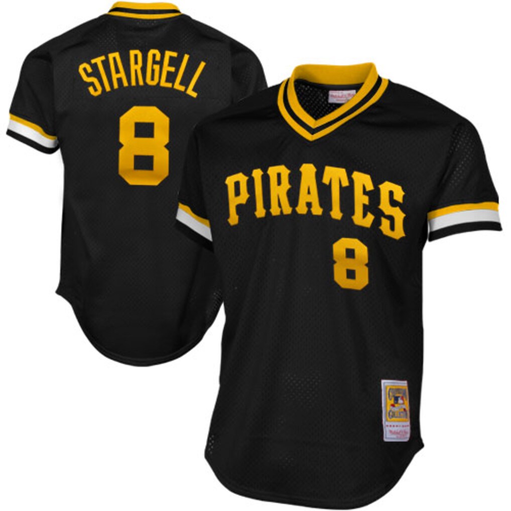 Men's Pittsburgh Pirates Willie Stargell Mitchell & Ness Black Authentic Batting Practice Jersey