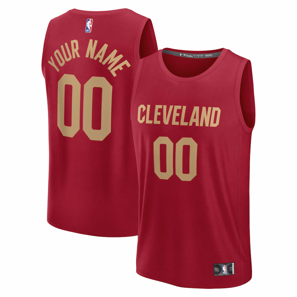 Youth Cleveland Cavaliers Fanatics Red Fast Break Custom Jersey - Icon Edition