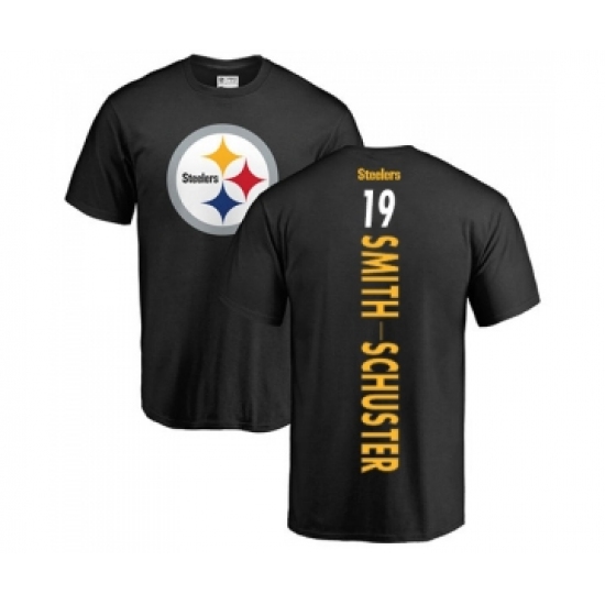 Football Pittsburgh Steelers #19 JuJu Smith-Schuster Black Backer T-Shirt