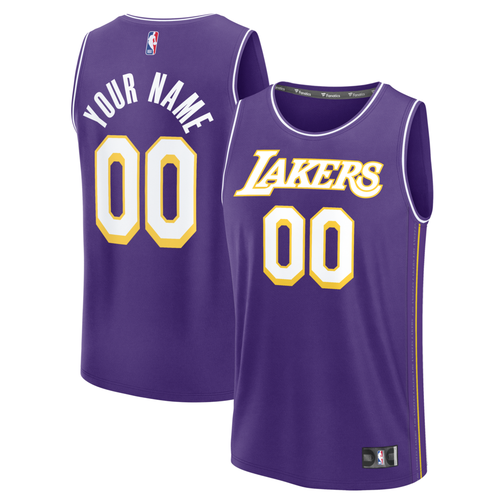 Men's Los Angeles Lakers Fanatics Purple Fast Break Custom Jersey - Icon Edition