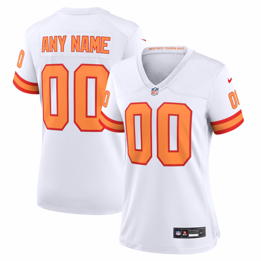 Women's '76 Tampa Bay Buccaneers Nike White 50th Season Custom Game Jersey