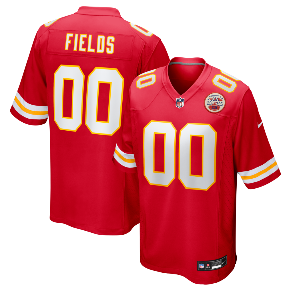 Men's Kansas City Chiefs Justin Fields Nike Red Game Jersey