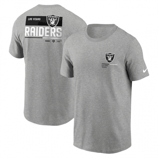 Men's Las Vegas Raiders Grey Team Incline T Shirt